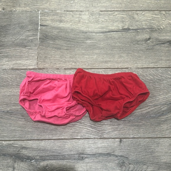 • Janie and Jack • Baby Girls Set of 2 Bloomers Pink and Red 12-18 Months - Picture 1 of 1